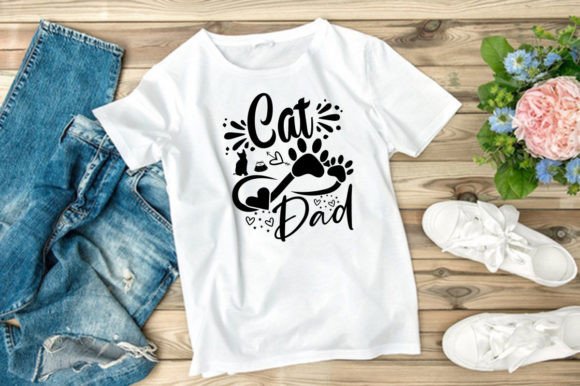 CAT DAD T-SHIRT DESIGN