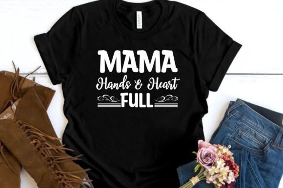 MAMA HANDS HEART FULL SVG: Graphics for T-Shirt Designs