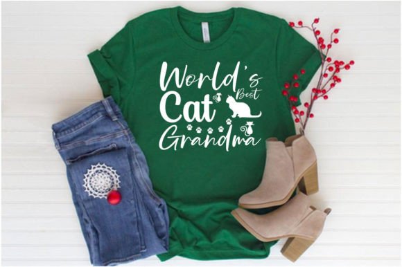 WORLD’S BEST CAT GRANDMA – SVG Graphics for T-Shirt Designs